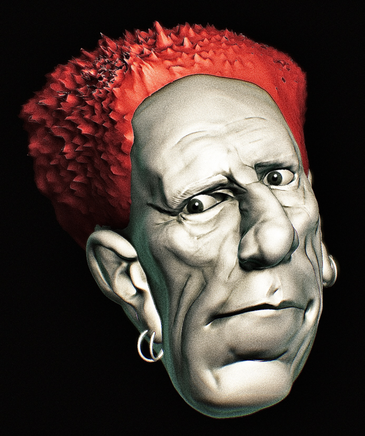 messing with different looks in @nomadsculpt last night, using a great Kruger painting of John Lydon as initial reference, then experimenting with more distortion and strangeness.