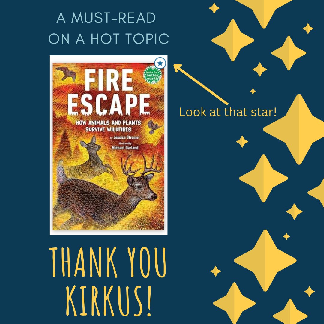 I'm seeing stars... a KIRKUS STAR that is! Thank you @KirkusReviews for giving FIRE ESCAPE starred review! I'm incredibly honored and grateful. I especially love that they call out Michael Garland's gorgeous art. You can read the whole review here: kirkusreviews.com/book-reviews/j…