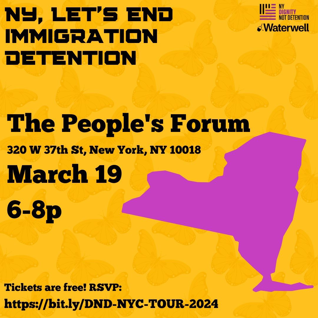 Westchester! Queens! Manhattan! Come join us this weeks to learn more about why we should pass DND and end NY’s relationship with ICE! Tickets are free. RSVP today!
