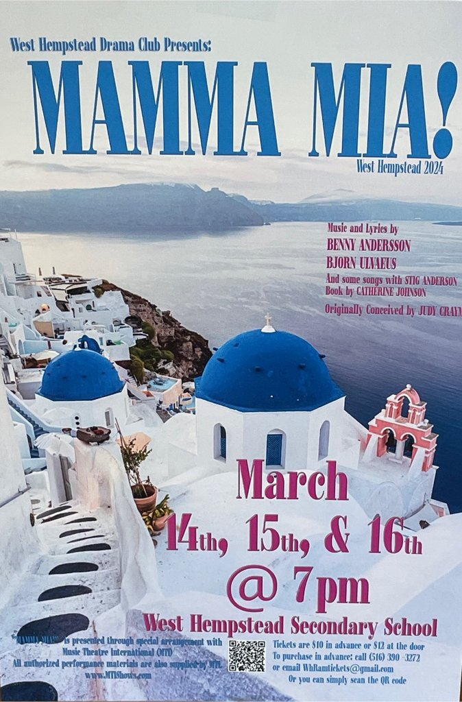 Opening night is tomorrow! Don't forget to purchase your tickets to see this year's drama production, Mamma Mia!