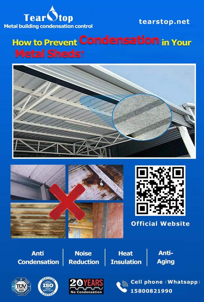 TearStop Anti Condensation Felt for Metal Roofing tweet media