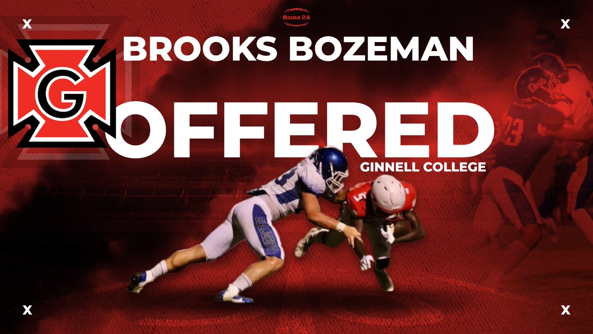 Congratulations to @brooks_bozeman❗️ He was offered by @Grinnell_FB❗️