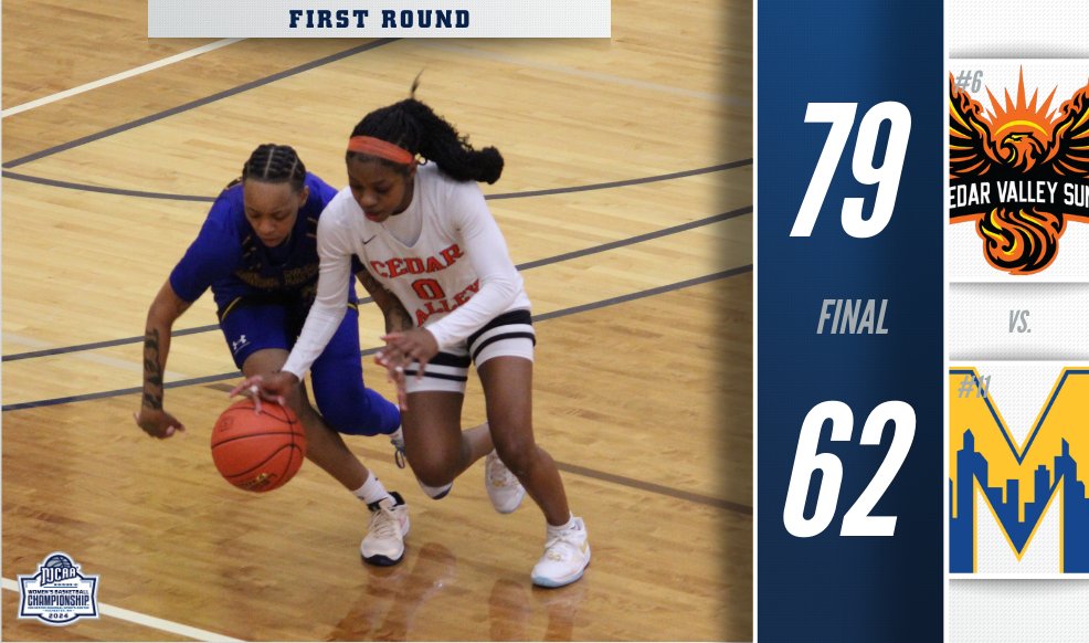NJCAABasketball's tweet photo. Shining all the way to the Quarterfinals! ☀️

Cedar Valley defeats Monroe-Bronx to advance in the 2024 #NJCAABasketball DIII Women's Championship! 🏀

https://t.co/ADqH7WRFZQ https://t.co/S5JIy1OOFF