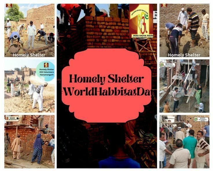 Hundreds of homeless people have a roof over their head today due to Dera Sacha Sauda volunteers who invest their resources to build homes🏡 for destitute under the initiative of #Ashiyana with great guidance & teachings of Saint MSG Insan.
