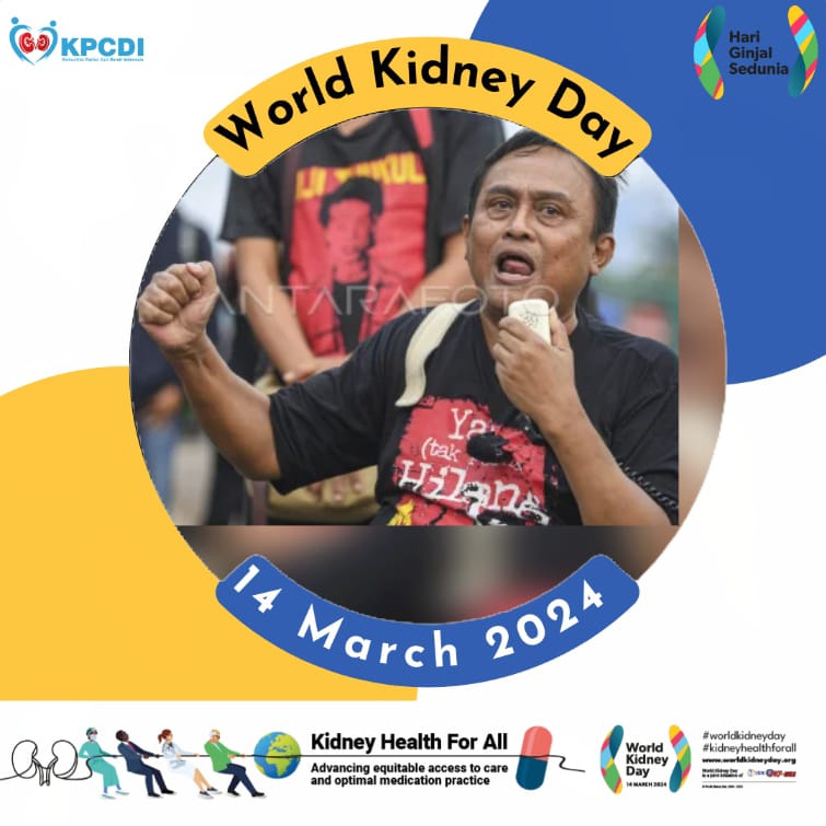 peter_hari's tweet photo. Selamat Hari Ginjal Sedunia (Wolrd Kidney Day). Cukup kami saja, Anda jangan. Penyakit ini penyebab no 8 kematian di dunia. Mengerikan bukan? Yuk pola hidup sehat agar terhindar dr diabetes & hipertensi (2 penyebab utama). #KPCDI #WorldKidneyDay #KidneyHealthForAll @kpcdi https://t.co/kx33IIe1b5