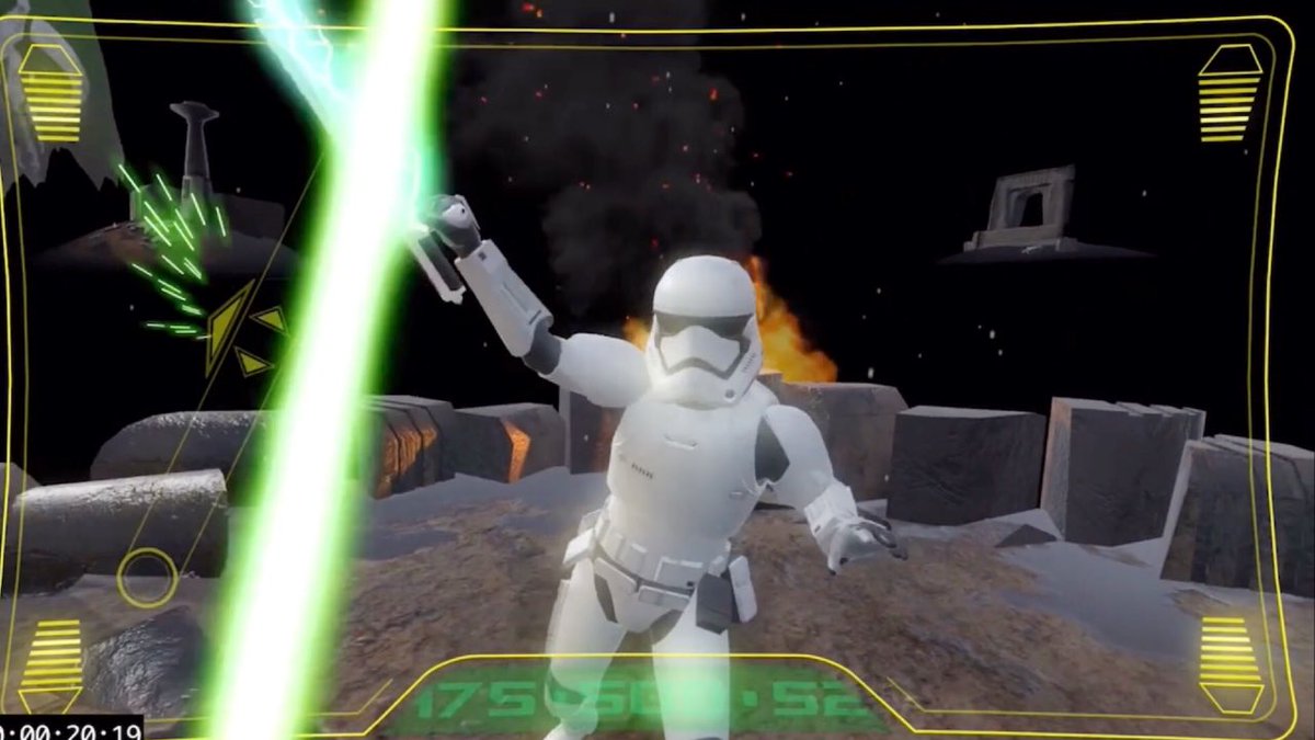UNRELEASED Star Wars Game “Playmation” Augmented Reality 2017.
Game was cancelled has the playmation line (previously marvel) wasn’t making enough profit for Disney to continue.

(A Thread 🧵) #unreleasedgame #cancelledgame #starwars