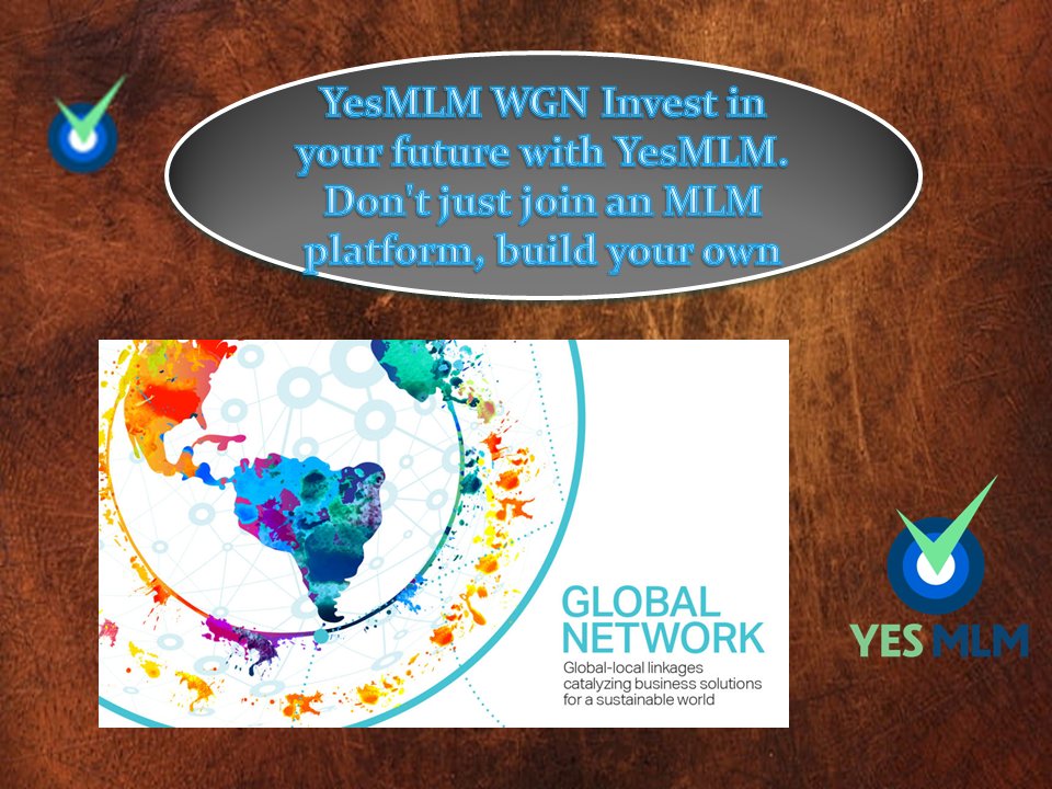 YesMLM WGN Invest in your future with YesMLM. Don't just join an MLM platform, build your own
*
*
Read the full topic at
yesmlmprogramming.blogspot.com/2024/03/proven…
*
*
Visit our website to buy and learn more about us 
YesMLM.com
*
#share_in_company_Revenue #sales_Volume #unitedkingdom