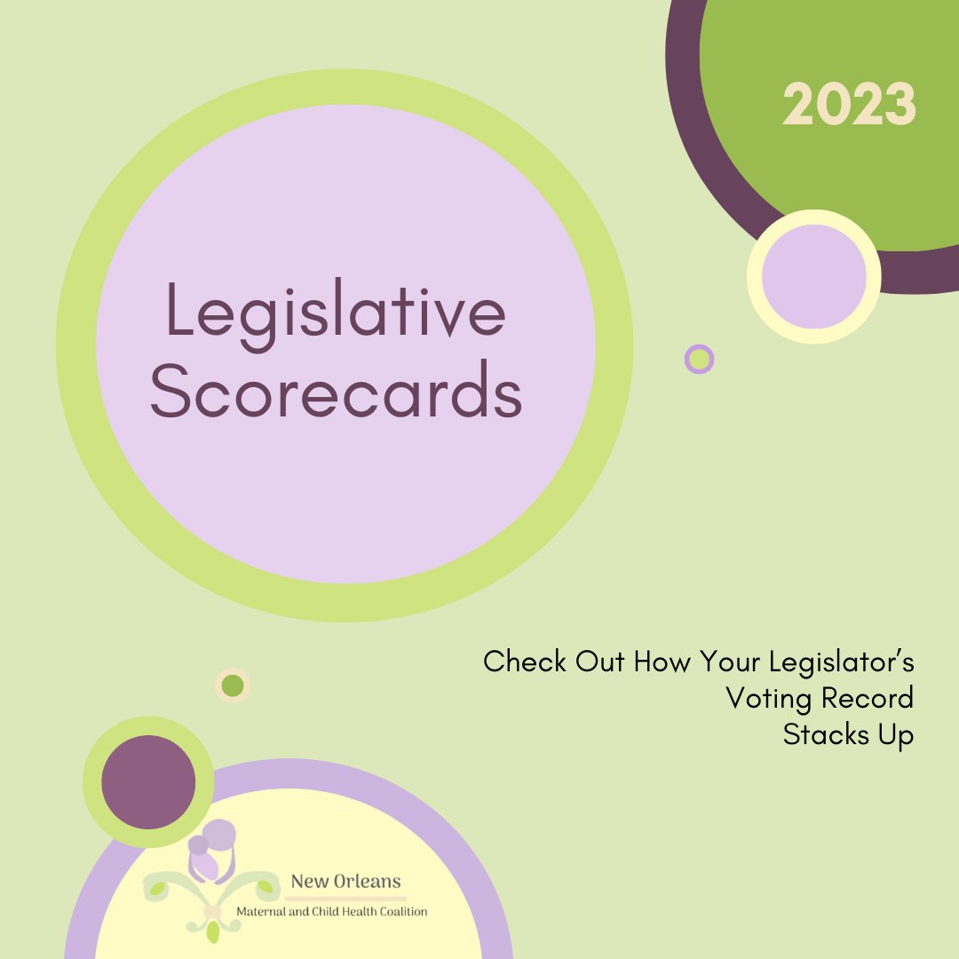 We're Bringing Them Back! The 2023 Legislative Scorecards are ready to roll out. Follow us on facebook.com/NOLAMCHCoaliti… or instagram.com/nolamchcoaliti… scorecard refresher!