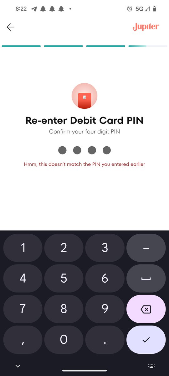 anish_____b's tweet photo. @Jupiter_Cares  I'm trying to activate my account but it is not processing even after entering the correct pin it is saying the Wrong pin.
deposited Rs. 1000 and now am not able to do anything. Please help me.
Already pinged you twice 😩 https://t.co/fYx0JUffK3