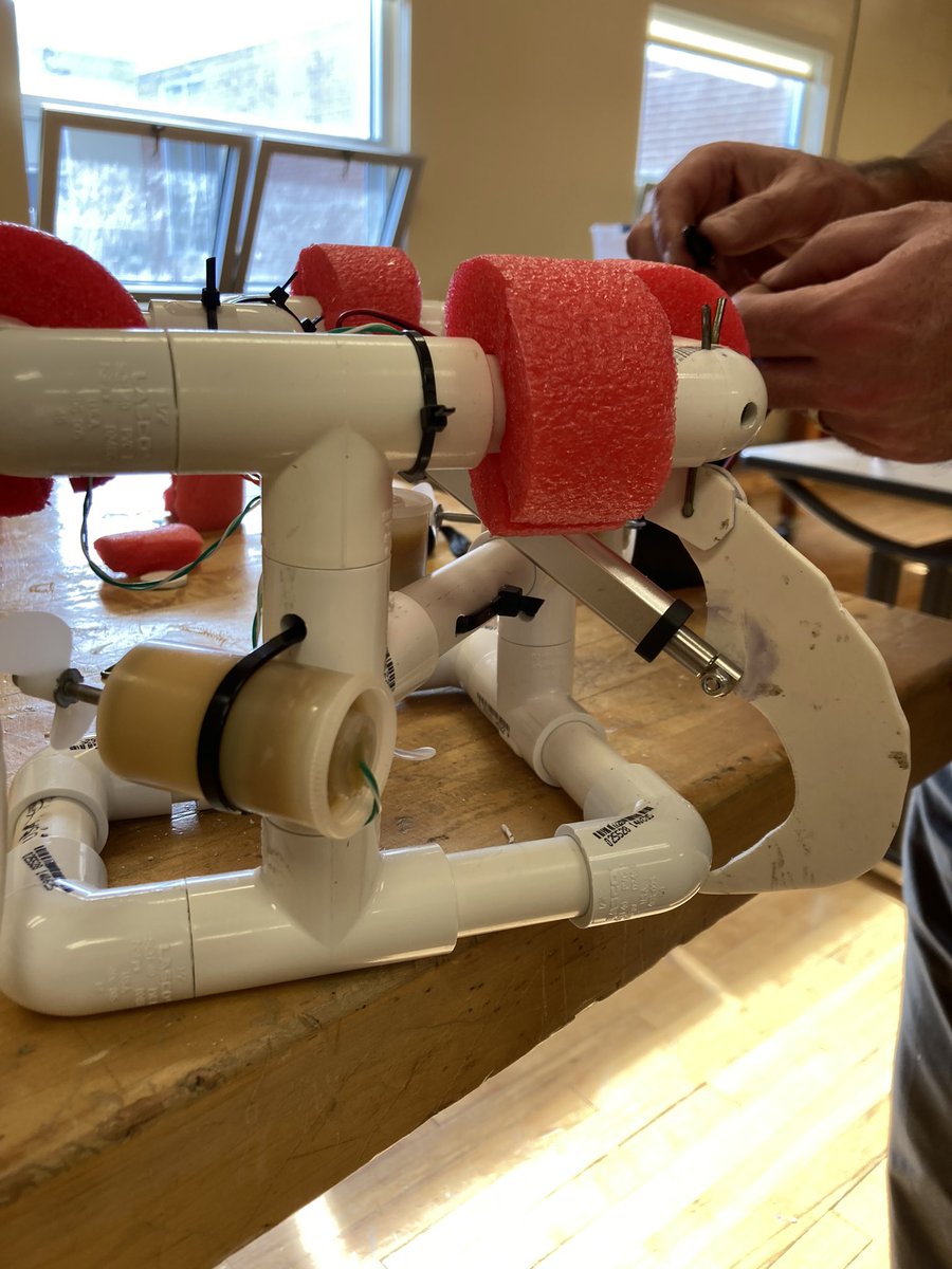 Securing the team’s specially designed attachment for our ROV’s mission. Check back soon for competition updates!  

#seaperch