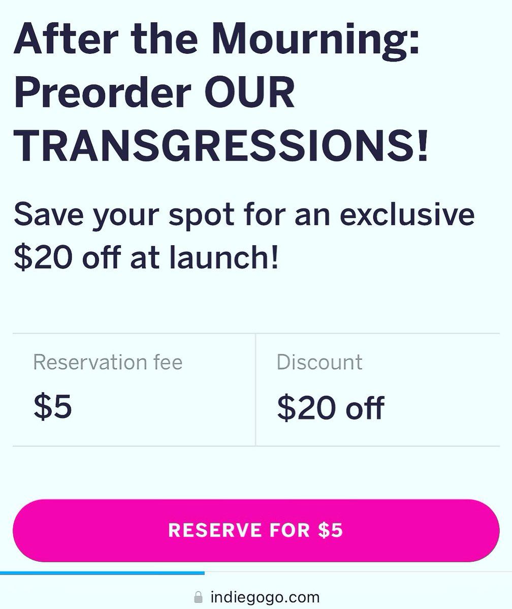 RESERVATION SECRET PERK changed! Now, it’s a $5 deposit for $20 off! The “SECRET” perk includes the vinyl, tee shirt, WAV and MP3, and all the stickers. You can ONLY reserve this bundle BEFORE the campaign launches. Link right here: indiegogo.com/projects/after…