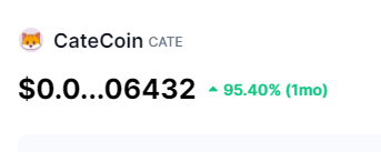 @EunhyeCrypto @Trader4lyf @cz_binance @JRNYcrypto @vajolleratzii @cateclub @catecoin1dolar @CATE2dMoon meow