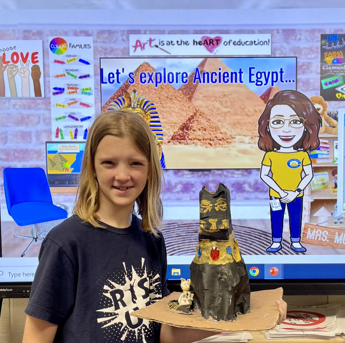 merryksart's tweet photo. 5th grade #Egyptian project based learning time @KSpringsLions these kids have hit it out of the park! Pillow, necklace, cat sculpture & cookies! #ksePRIDE #cobbartrocks #artsedGA
more to come… https://t.co/3QG8VoieWb
