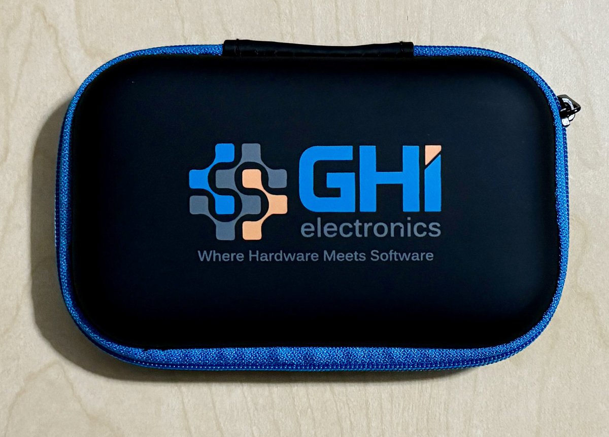 keith_developer's tweet image. New fun little development board by @GHIElectronics with @mikroel click board support. Nice case! #STEM #Robotics #Python #.Net
