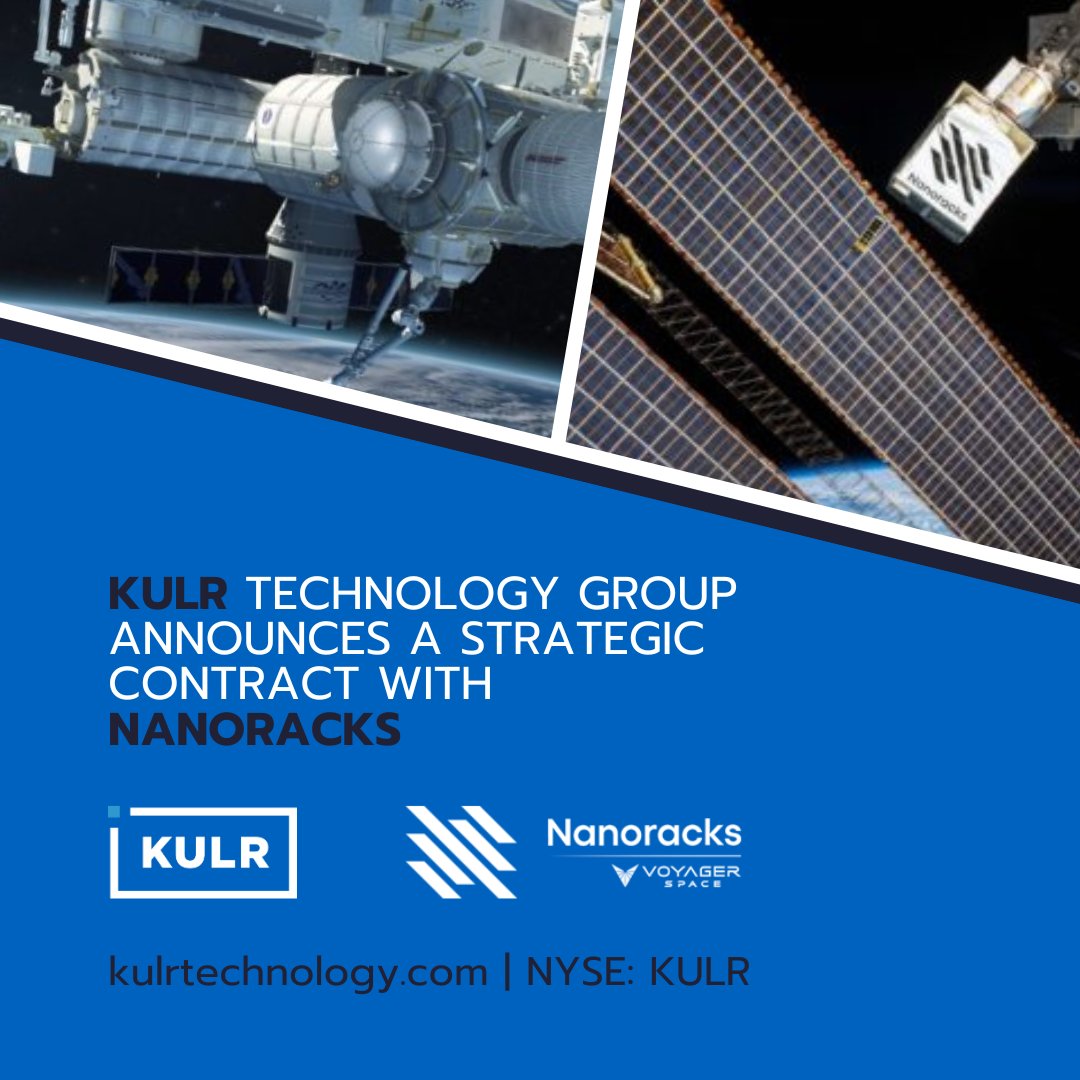 KULR Technology Group, Inc. ( NYSE American: $KULR ) has just announced a groundbreaking contract with Nanoracks, a Voyager Space company, valued at over $865,000.

Check it out!
kulrtechnology.com/kulr-technolog…

#stockstowatch #stockmarket