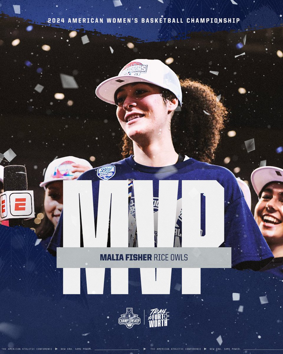 𝐌𝐕𝐏 of The American Women's Basketball Championship🏆

𝐌𝐚𝐥𝐢𝐚 𝐅𝐢𝐬𝐡𝐞𝐫 x <a href="/RiceWBB/">Rice Women’s Basketball</a>