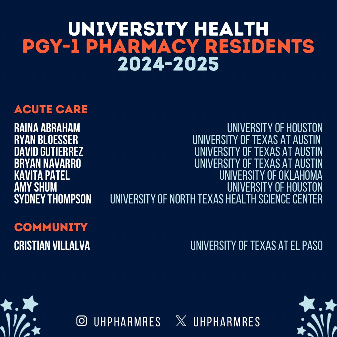 University Health Pharmacy Residency Programs tweet media