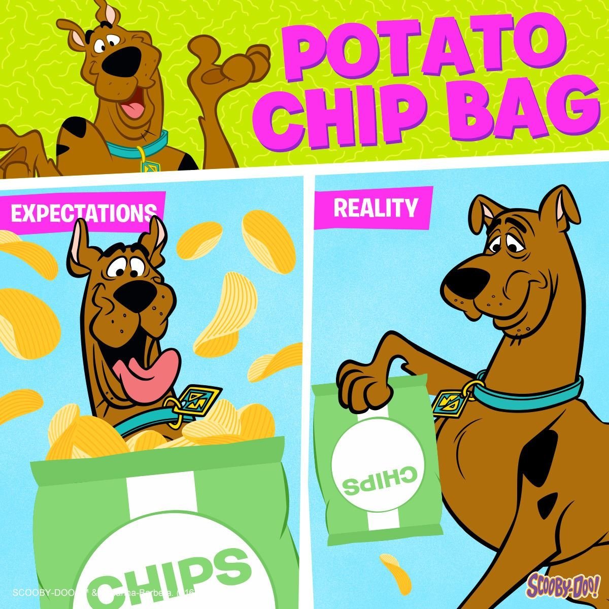 #ScoobyDoo speaking nothin' but the truth on #NationalPotatoChipDay..... We was robbed!!!! 😭