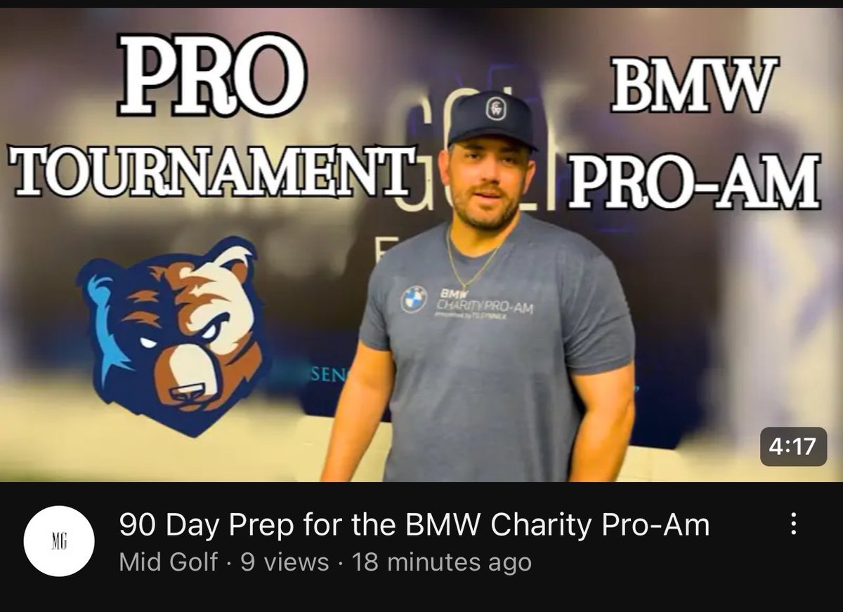 New video out prepping for the <a href="/BMWCharityProAm/">BMW Charity Pro-Am presented by TD SYNNEX</a> <a href="/KornFerryTour/">Korn Ferry Tour</a> 

youtu.be/xlcSl6JeZIQ?si…