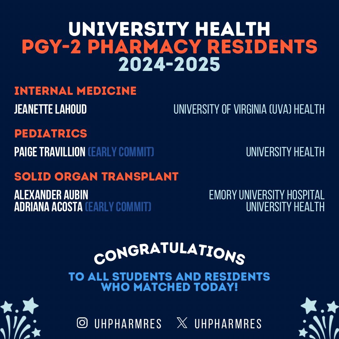University Health Pharmacy Residency Programs tweet media