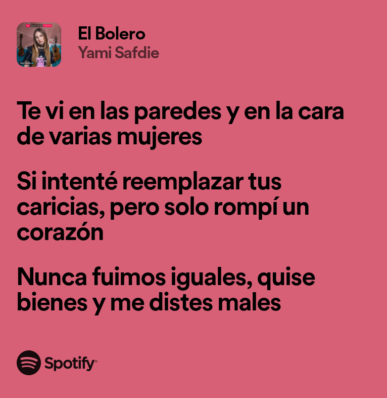 Violette07S's tweet photo. El bolero - Yami Safdie / Milo J https://t.co/lV5Z99ALJM