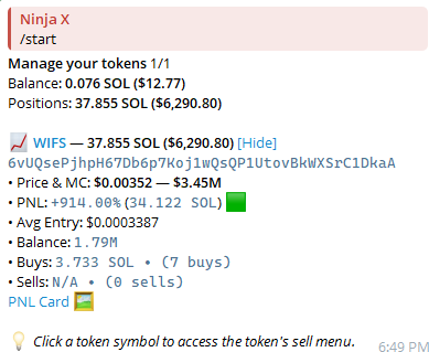 #XCALLER is PRINTING!!!!  It called $WIFS at 241K MC!!!  This is where I'm at now.  All profits coming back into $XERS - LET'S GOOOOOOOO!!!!!  <a href="/Cross0verX/">Cross 0ver</a> <a href="/TanerD1510/">TRK1510</a> <a href="/Ninja_303/">Ninja 303</a>