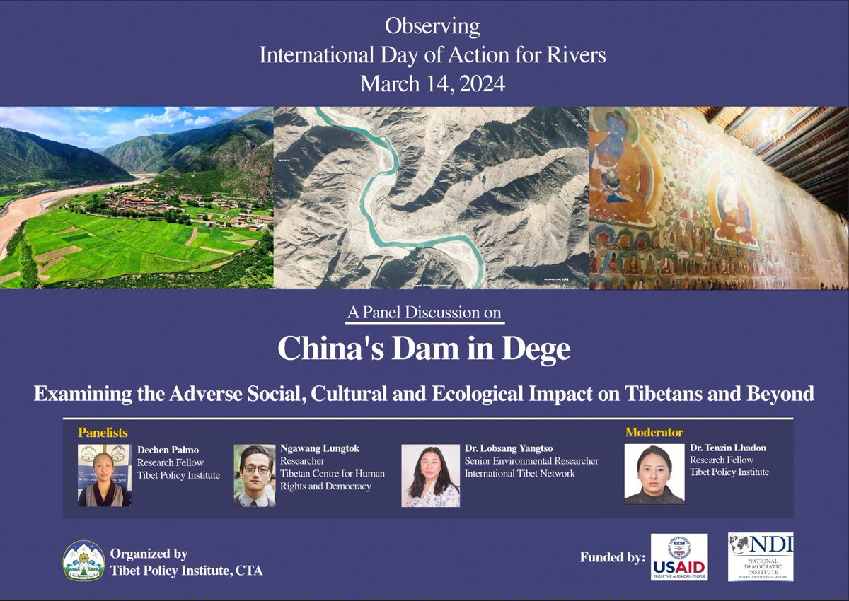 Today is the 27th International Day of Action for Rivers. Global Communities are coming together to highlight the gobal unity and working together to protect all our #rivers #WaterfoAll We will be observing the day by discussing China’s dams in #Dege #Tibet