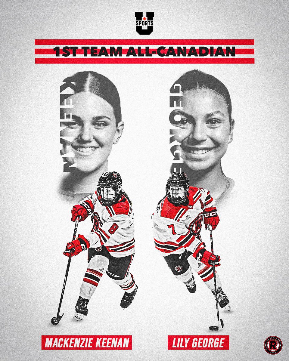 WHKY: Lily George and Mackenzie Keenan of @unbwhockey named @usportsca women’s hockey 1st Team All-Canadians. #goredsgo