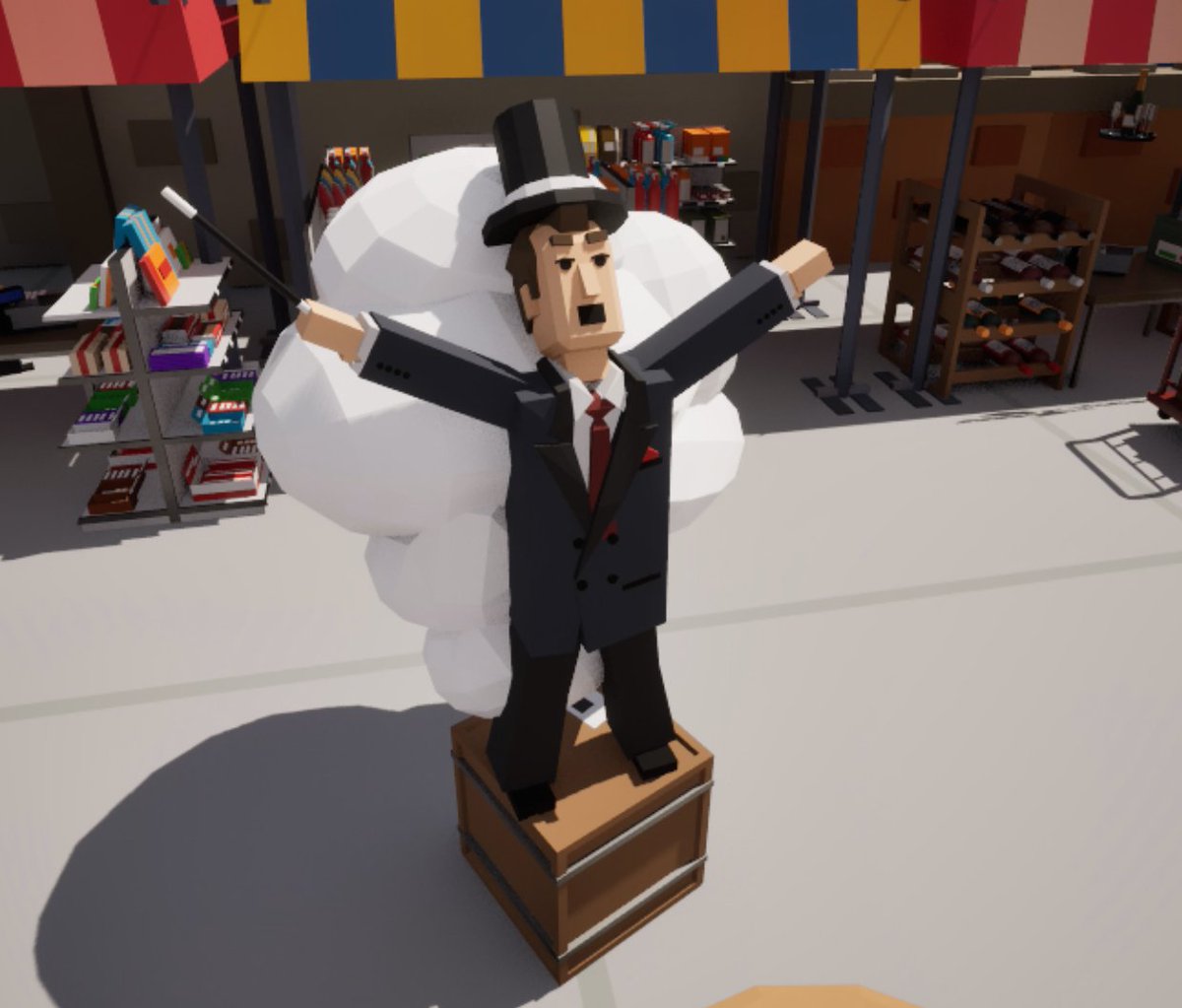theNickBarnett's tweet photo. ✨ Abracadabra! ✨ Adding a touch of magic to the game with a mysterious  magician character. Get ready for enchanting surprises and spellbinding  puzzles ahead! 🎩🔮 #GameDev #MagicalGame #EnchantmentInProgress https://t.co/TnAMcivYoO