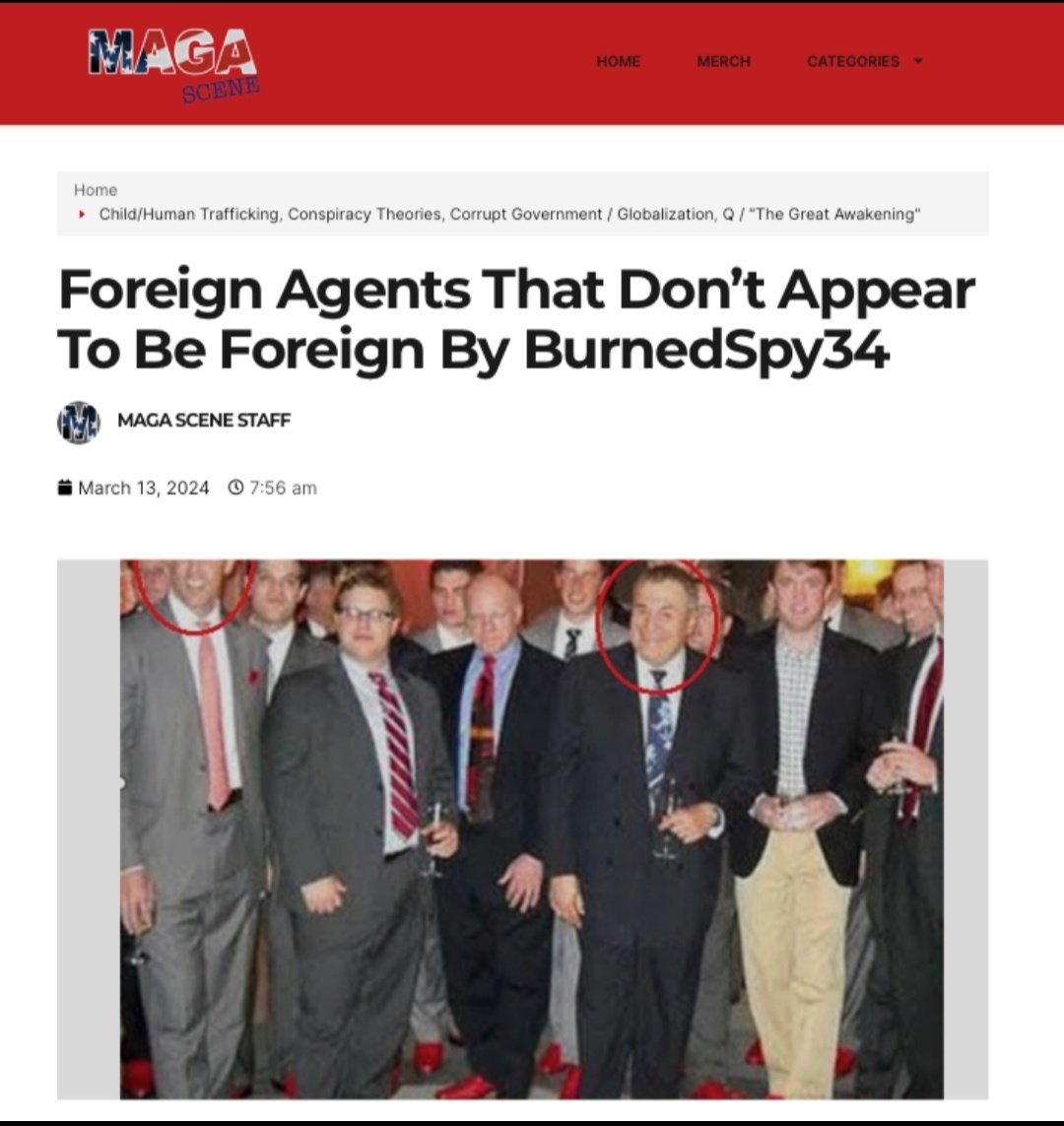 📌 MAGA Scene 🇺🇸
BurnedSpy34 🔥

'Foreign Agents That Don’t Appear To Be Foreign By BurnedSpy34'

👇
magascene.us/foreign-agents…

@MAGA_Scene on Truth & X
@burnedspy360 
@ScottZPatriot