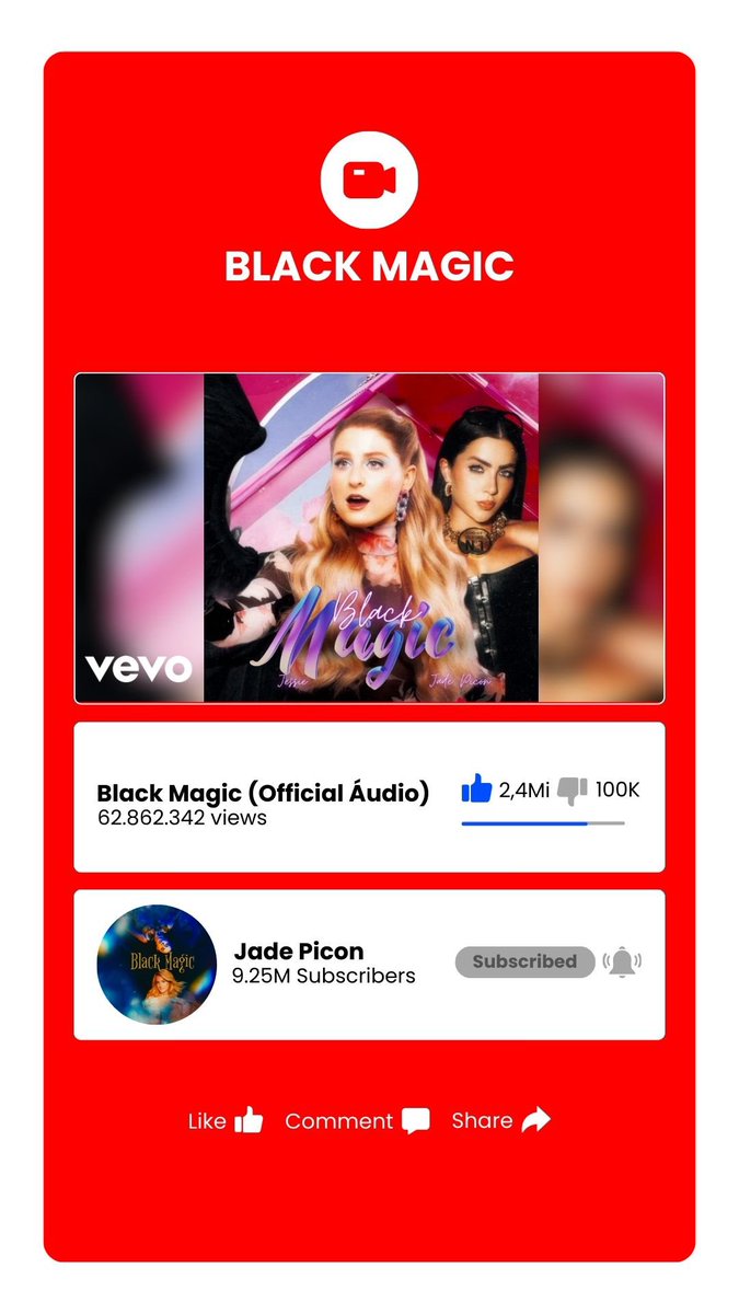 O áudio oficial de Black Magic ultrapassou a marca de 62 milhões de visualizações no YouTube.