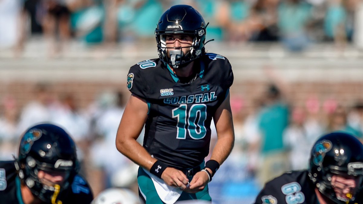 #AGTG After a great conversation with @CoachTTrickett I’m excited to say I have received an offer from Coastal Carolina University @CoastalFootball ! @CoachKeith11 @QBHitList @TheQBTech @CoachDanny10 @FiveStarGQB @CoachPatKennedy @Coach_Patt @LakeCreekFBall @LakeCreekTDClub