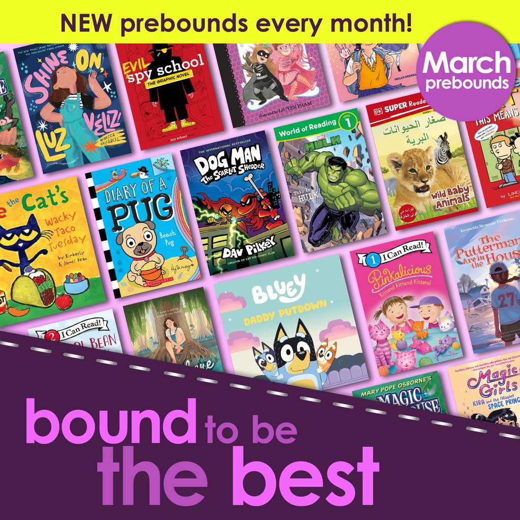 helloCPI's tweet photo. Discover the best of both worlds with our Prebound books! Experience the latest and greatest reads in unparalleled durability. Our side-sewn, hand-assembled books are bound to be the best!

Check out all of our March Prebounds Here!
https://t.co/qbNIMVOdtc

#newbooks #prebound https://t.co/N9p7wvNf8D