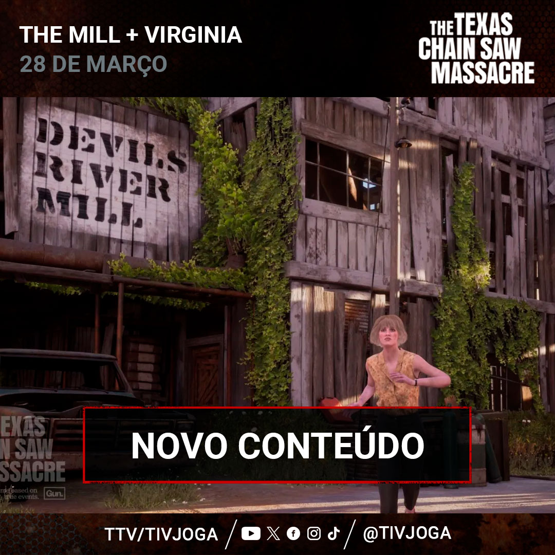 tivjoga's tweet photo. O novo mapa "A Serraria" e a nova sobrevivente Virginia agora possuem data para chegarem ao jogo. Pretendem comprar?

◤#TXChainSawGame #TXCM◢ https://t.co/t19AHSkPPx