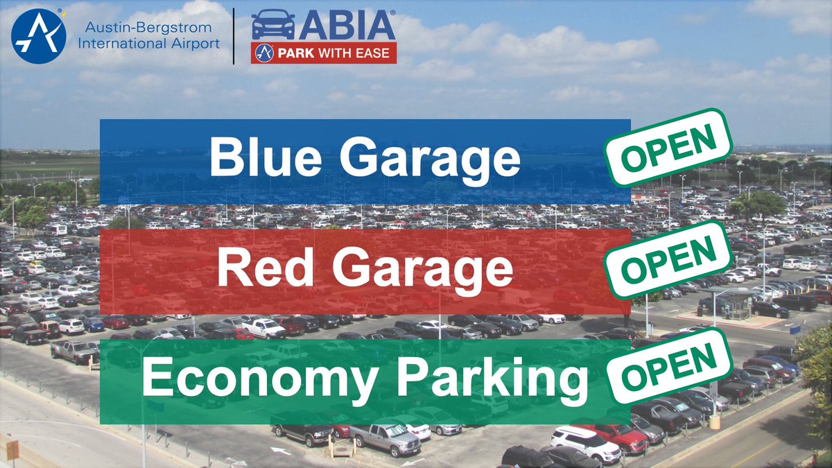 PARKING UPDATE: All parking options are open at this time. Check back for  updates or call 512-530-3307.