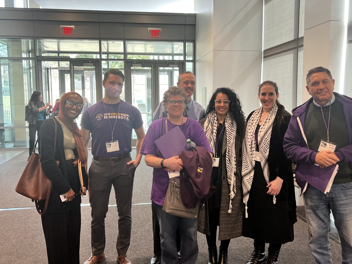 Had a fantastic meeting with <a href="/Teamsters/">Teamsters</a> and <a href="/seiumn/">SEIU Minnesota</a> members! Also presented unemployment support for striking workers in our Jobs &amp; Economic Development Committee #UnionStrong! 💜