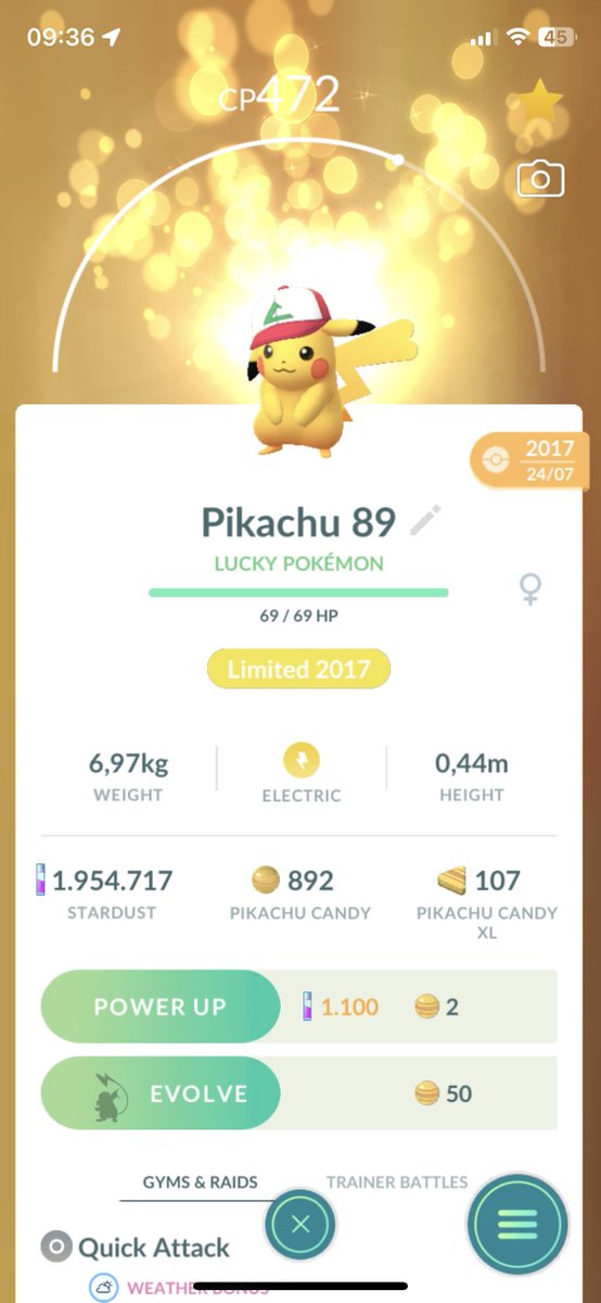 TuTran95341730's tweet image. My Pikachu with Satoshi Hat in 2017. So many memories with pokemon go.
#PokemonGO #mewtwoshadow #megatyranitar #tyranitar #Pikachu #Satoshi