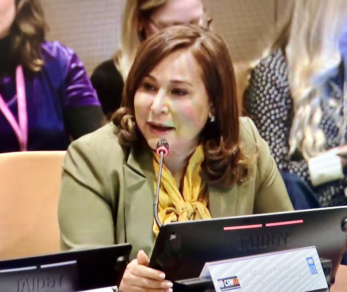Destacada participación de <a href="/MayrajimenezTFJ/">Mayra Jiménez</a> <a href="/MMujerRD/">Ministerio de la Mujer República Dominicana</a> de República dominicana 🇩🇴 en el diálogo de alto nivel <a href="/PNUDLAC/">PNUD América Latina y el Caribe</a> durante #CSW68 sobre el financiamiento para la igualdad como un catalizador clave  para el desarrollo. Sin #igualdad no se puede alcanzar el #DesarrolloSostenible