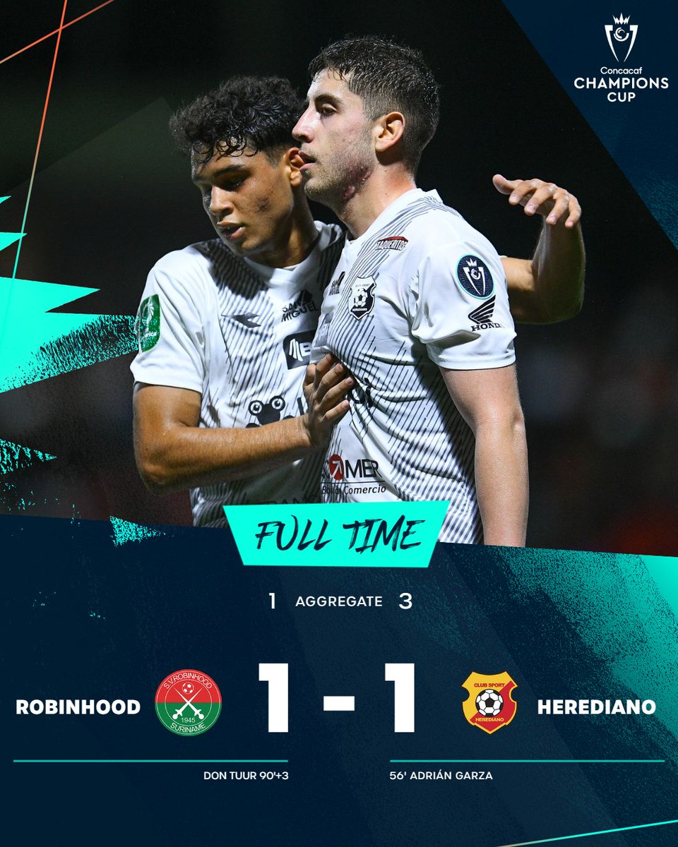 #ZONA3Deportes | ¡Herediano a la siguiente fase! ⚽️🔴🟡

El <a href="/csherediano1921/">Club Sport Herediano</a> del mexicano #HéctorAltamirano empató a uno con el <a href="/svrobinhoodsr/">SV Robinhood</a> y con global de 3 por 1 se clasificó a los #CuartosDeFinal de <a href="/TheChampions/">Concacaf Champions Cup</a>.

📷 The Champions