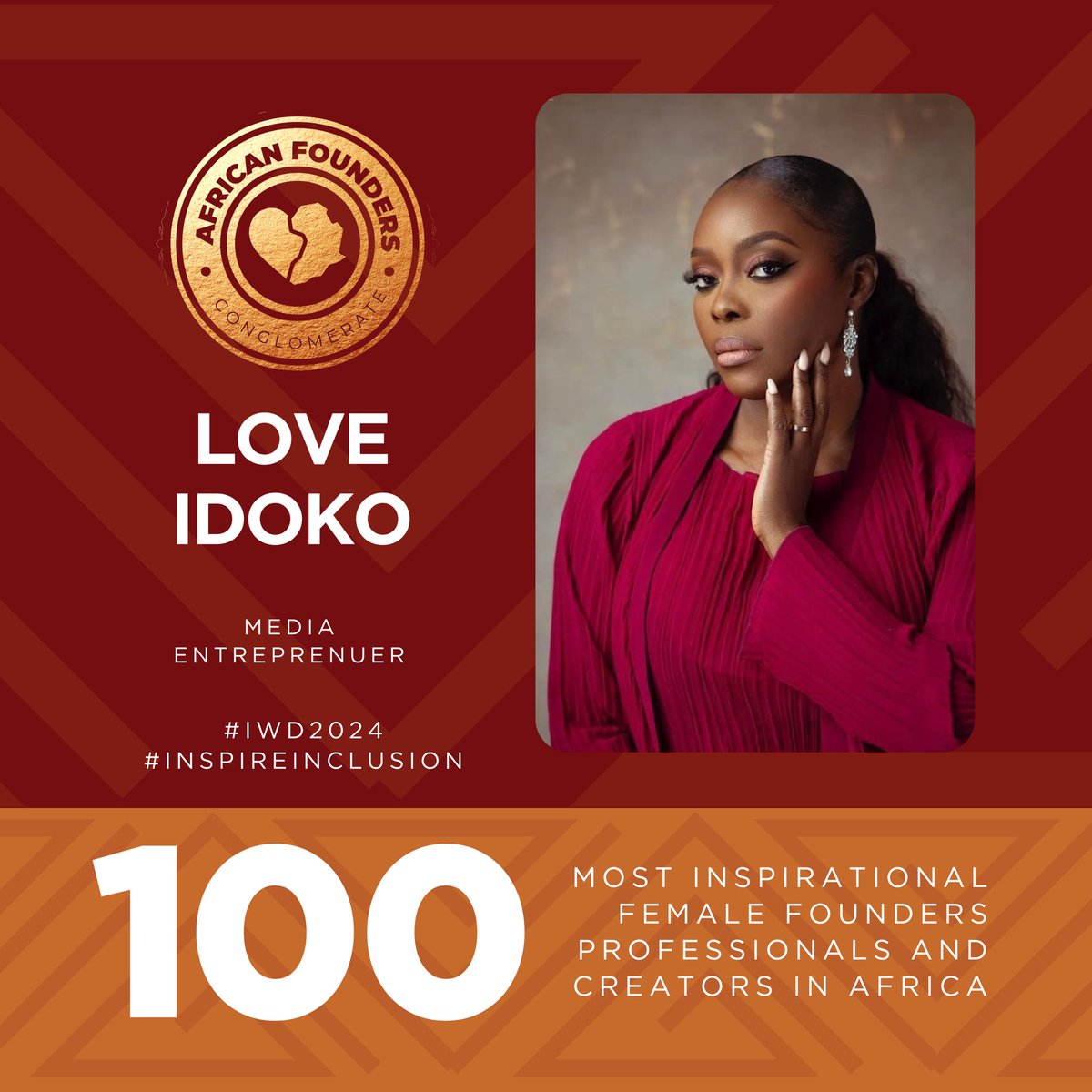 Africanfoundrs's tweet photo. #AFCFeatures In celebration of the international women's month, we honor @loveidoko for her impact, strides and great entrepreneurial spirit. #iwd2024 #inspireinclusion https://t.co/9X0hiM9iq5
