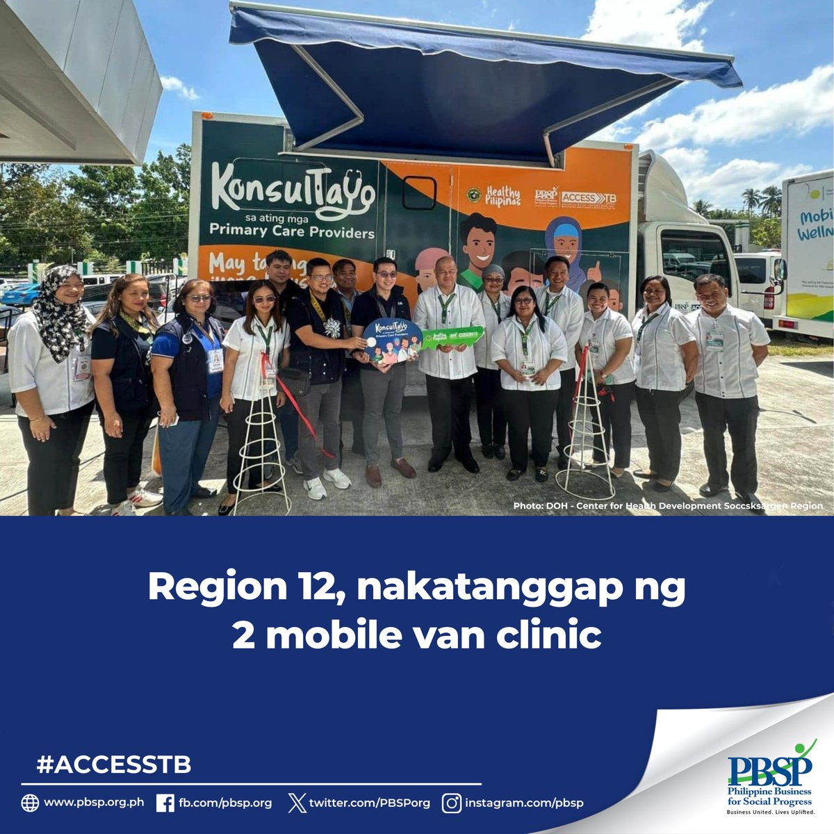 READ MORE: bit.ly/4adWGJ0 'Nakatanggap ng dalawang mga mobile van clinic mula sa Philippine Business for Social Progress o PBSP ACCESS TB at Pilipinas Shell Foundation Inc ang Department of Health Soccsksargen region.' #ACCESSTB #PBSP