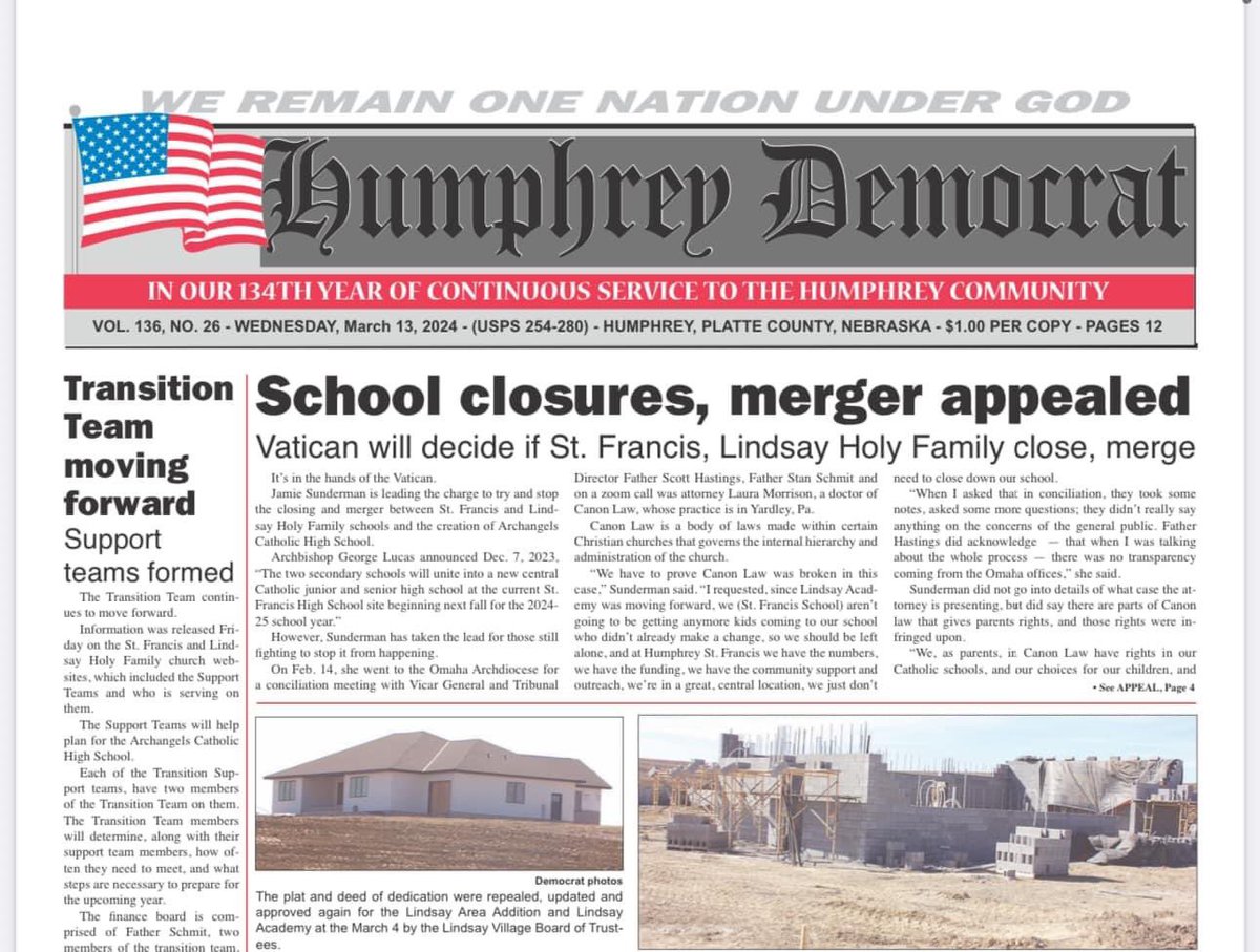 Final attempt to save our school.  Please continue to keep both communities in your prayers.   Hopefully common sense prevails.  <a href="/ArchOmaha/">Archdiocese of Omaha</a> <a href="/ArchOmahaSchool/">ArchOmaha Catholic Schools</a>