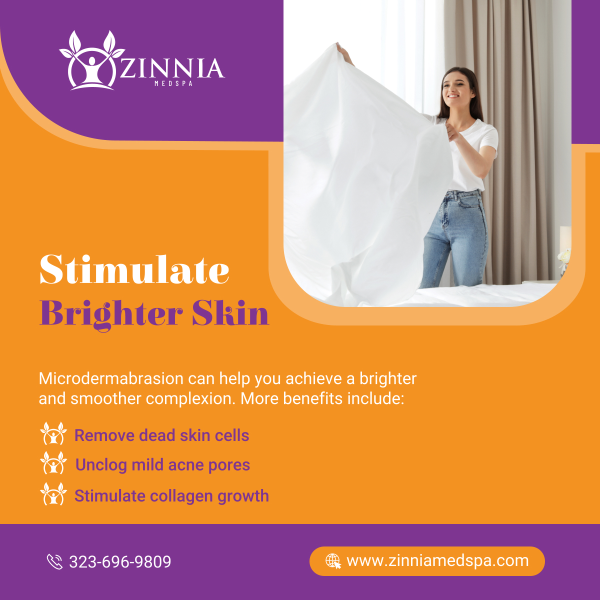 zinniamedspa's tweet photo. Microdermabrasion gently buffs away dullness and tackles sun damage, scars, and fine lines for brighter and healthier skin. Consult our dermatologist to see if it's right for you.

#LosAngelesCA #Microdermabrasion #MedicalSpa https://t.co/MXa3MT59iQ