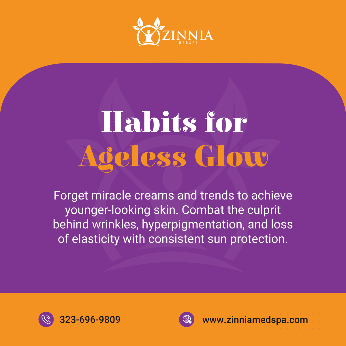 zinniamedspa's tweet photo. Basking in sunlight might feel good, but too much of it ages your skin. Incorporating SPF 30+ sunscreen in your daily routine ensures that you are protecting your skin's health. Apply sunscreen every day for healthy skin.

#LosAngelesCA #HealthSkinHabits #SkinCareServices https://t.co/6XhdQaFC22