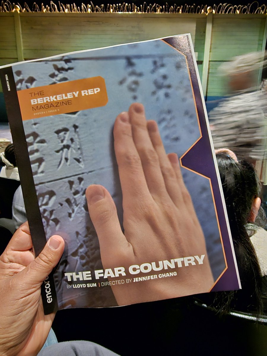 Always love seeing things from my Pulitzer jury. Seated for the @berkeleyrep production of #TheFarCountry by #LloydSuh, on the job for @KQED @KQEDarts #hellatheatre