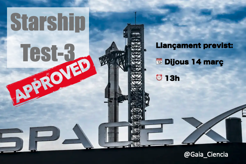 🚨La FAA ha publicat l'autorització pel 3er test de la nau Starship de <a href="/SpaceX/">SpaceX</a>.

Això vol dir que avui tenim la primera finestra de llançament 🌎🚀

I, evidentment, us he preparat un super fil per entendre tots els detalls de l'esperat Test-3, una cita amb la història!!
🧵👇👇