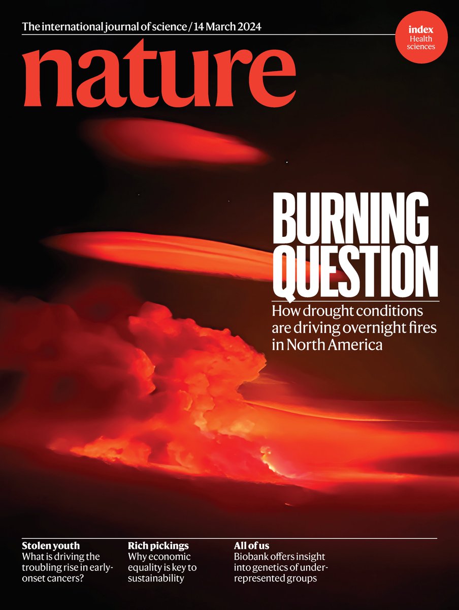 luo_kaiwei's tweet photo. 🎉My first PhD paper published in @Nature today!!! Drought triggers and sustains overnight fires in North America. https://t.co/MsuJeGh7NU
🔥Fires are burning all night! A key mechanism: #drought-fuelled overnight burns promotes extreme fires. 
Details⤵️
#wildfires #ClimateChange https://t.co/RaKflsmsjX