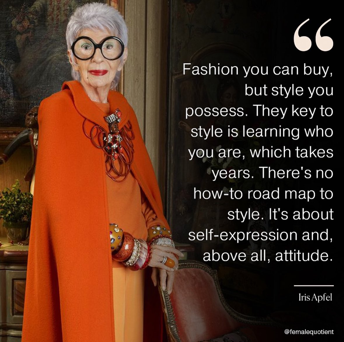 #IrisApfel on fashion and style ♥️