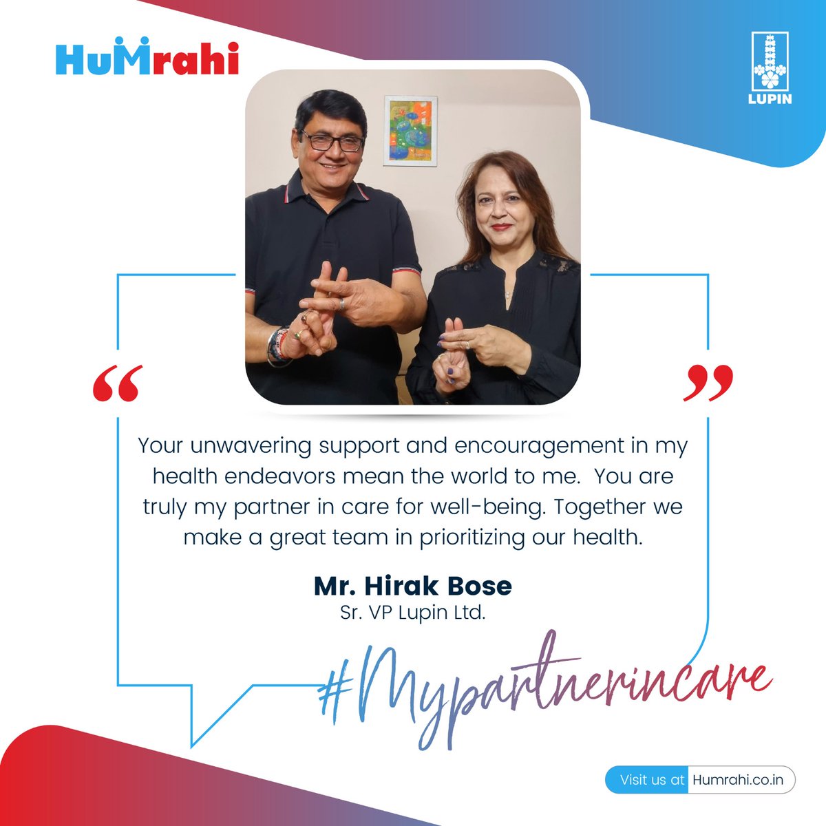 Honoring the pillars of support in our lives, Lupin's leaders celebrate their partners-in-care, recognizing the invaluable role of these dedicated women in promoting well-being and joy. Visit Humrahi for more. #Lupin #LupinIndia #MyPartnerInCare #Humrahi