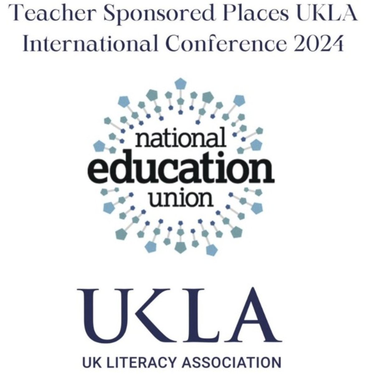 FREE sponsored places the UKLA International conference July 5th- July 7th! All teachers who are members of the UKLA and NEU can apply! Deadline March 18th. Successful applicants notified w/b March 25th application form @MollyhallNEU loom.ly/CLwAW2U